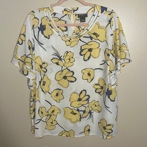 Liz Claiborne Career Floral Top | Petite XL‎